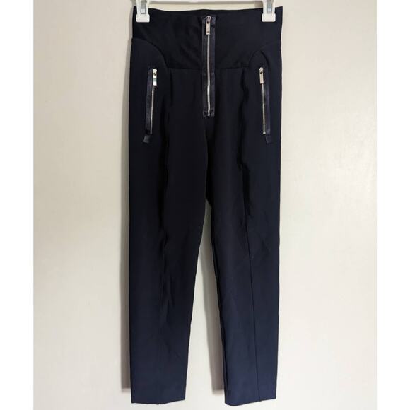 High Everyday Couture Minimalist Tech Hi-Waist Pant in Deep Navy Tech Rib Size 4 - Picture 5 of 11
